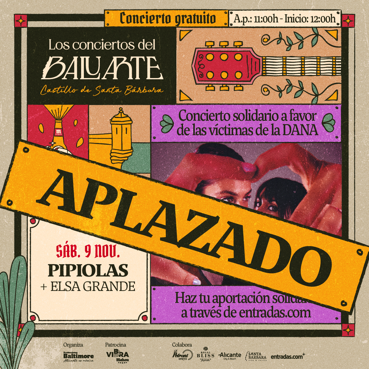 Aplazado el concierto solidario de Pipiolas y Elsa Grande 